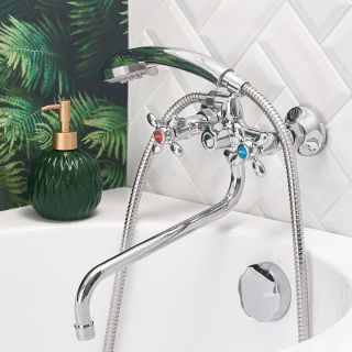 Смеситель для ванны с душем BOOU BA5318-3-C007-B702 хром